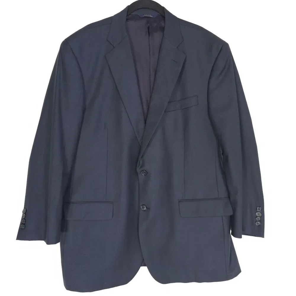 BROOKS‎ BROTHERS 1818 Saxon Wool Blazer 44R Navy Madison Jacket USA Union Made